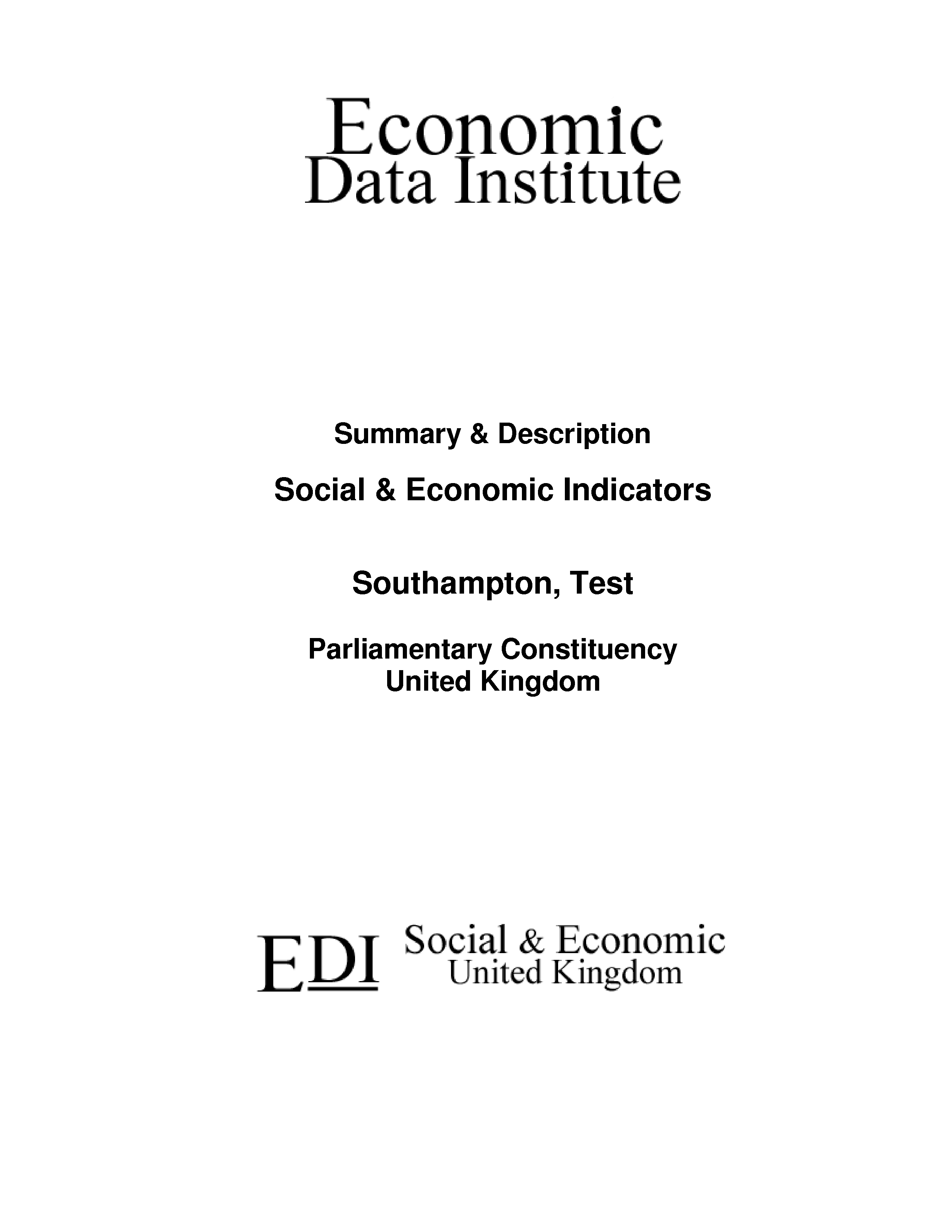 Southampton, Test Parliamentary Constituency