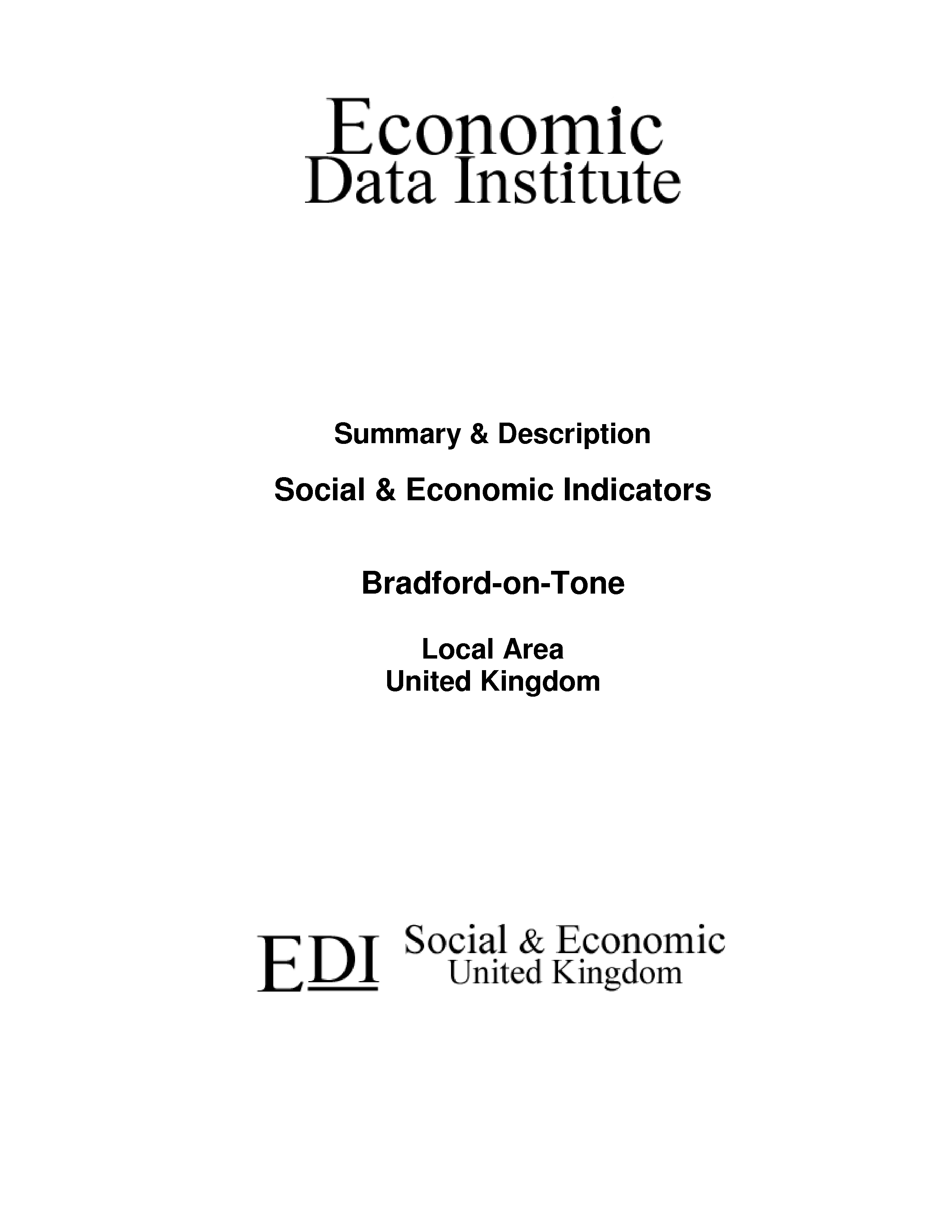 Bradford-on-Tone Local Area